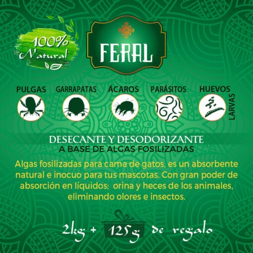 Tierra de Diatomeas Granulada - Etiqueta Delantera