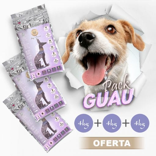 15% DTO / Pack GUAU Perros 3 x 4 kg