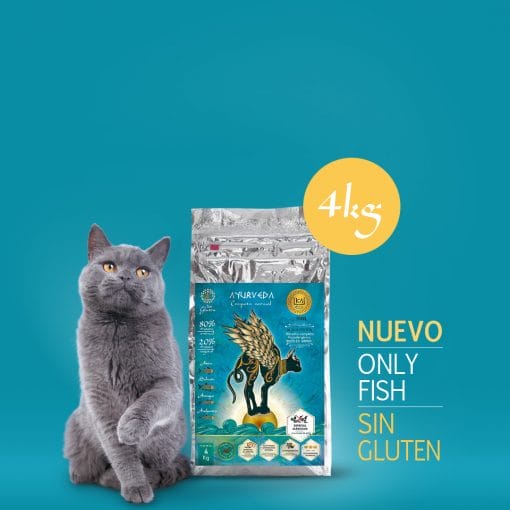 KA AYURVEDA Only Fish Gatos Sin Gluten - 4 kg