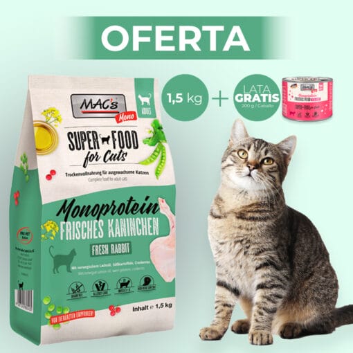 Oferta Pienso Mono Conejo 1.5 Kg + Lata GRATIS Mono Caballo 200gr