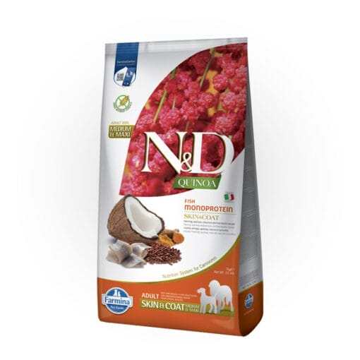 Farmina N&D Perro Med Maxi Pienso Quinoa - Piel y Pelaje - Arenque 7Kg