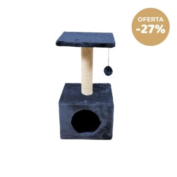 Nayeco Rascador y refugio para gatos Savanna Town - Azul con oferta
