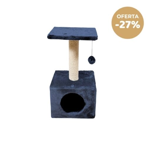 Nayeco Rascador y refugio para gatos Savanna Town - Azul con oferta